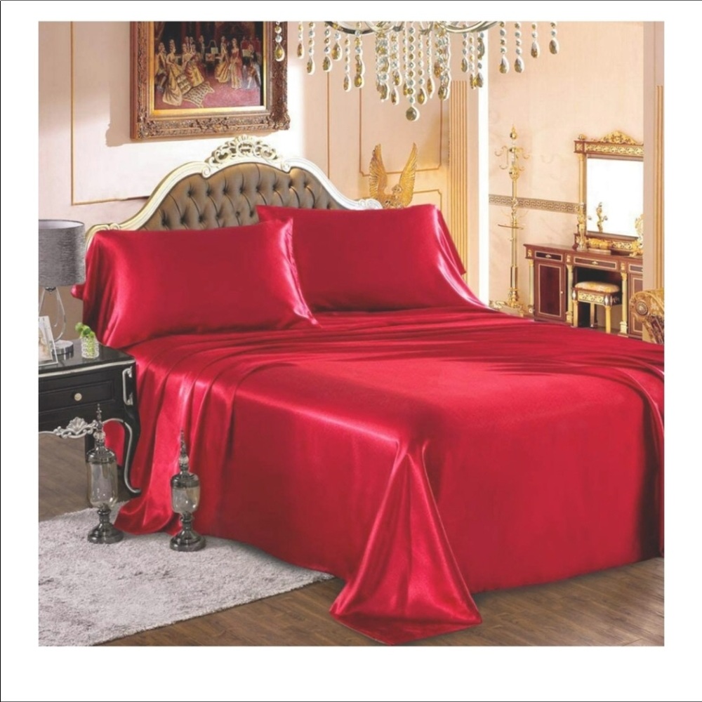 Honeymoon Luxury Satin Bed Sheet Set Ultra Silky